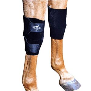 professionals choice equine knee boot, pair (universal size, black)