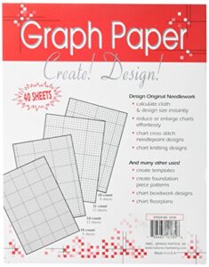 crafters helper needlework graph paper, 8-1/2 by 11-inch, 40 per package