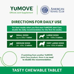 YuMOVE Adult Dog Tablets | Hip and Joint Supplement for Dogs with Glucosamine, Hyaluronic Acid, Green Lipped Mussel | Dogs Aged 6 to 8 | 300 Tablets