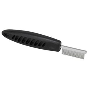 master grooming tools face & finishing combs — ergonomic combs for grooming dogs, 6¼", black