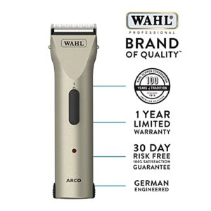 WAHL Professional Animal Arco Pet, Dog, Cat, and Horse Cordless Clipper Kit, Champagne (8786-452)