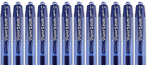 Paper Mate 1753366 Gel Pens, Retractable, 1.0mm, Bold Point, Blue Ink/Barrel