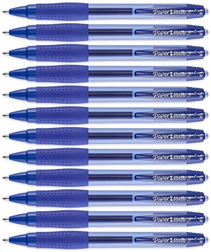 Paper Mate 1753366 Gel Pens, Retractable, 1.0mm, Bold Point, Blue Ink/Barrel