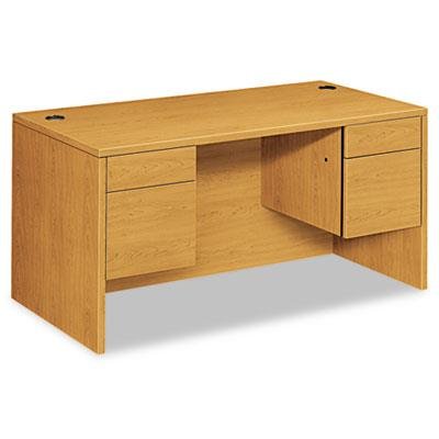 HON Desk with Double Pedestal, 60 by 30 by 29-1/2-Inch, Harvest