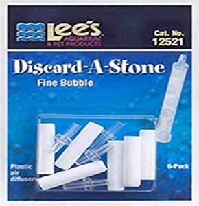 lee's pet products ale12521 6-pack discard a stone disposable air diffuser for aquarium pump, fine