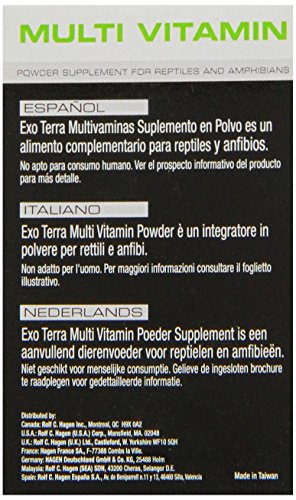 Exo Terra Multi Vitamin Powder Supplement for Reptiles and Amphibians, 1.1 Oz., PT 1860