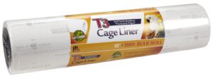 prevue hendryx pet products t3 cage liner, 18-inch by 100-feet white