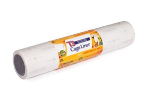 prevue hendryx pet products t3 antimicrobial cage liner, 21-1/2-inch by 100-feet, white