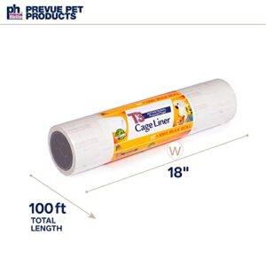 Prevue Hendryx Pet Products T3 Antimicrobial Cage Liner, 21-1/2-Inch by 100-Feet, White