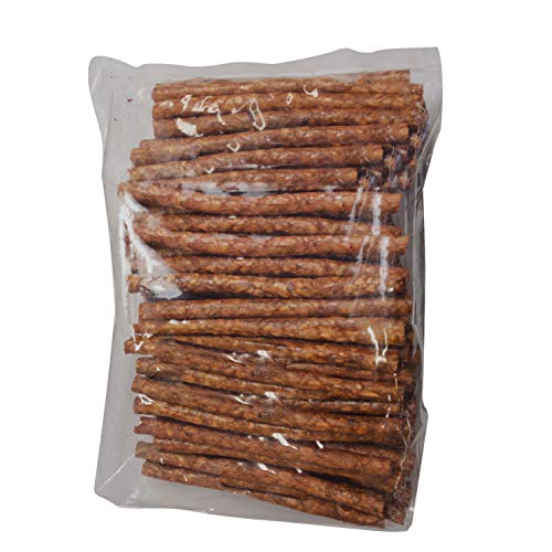 Cadet Premium Grade Munchy Beef Hide Sticks Beef Flavor 5 Inch, 100 Pack