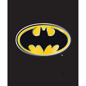 dc comics batman emblem twin 60'' x 80'' blanket - batman logo - black with yellow logo - officially licensed by warner bros - super soft & thick - 100% polyester