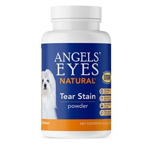 angels’ eyes natural tear stain prevention chicken powder for dogs and cats | for all breeds | no wheat no corn | daily support for eye health | proprietary formula