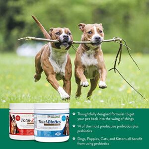 Twin Pack - Probiotics and Digestive Enzymes for dogs and cats one Total-Zymes and one Total-Biotics 8-Ounce