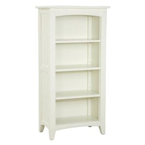 alaterre shaker cottage bookcase, four shelf, ivory