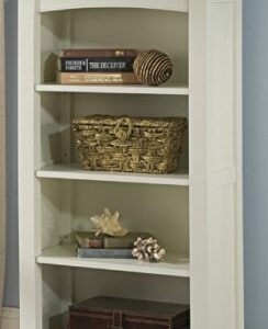 Alaterre Shaker Cottage Bookcase, Four Shelf, Ivory