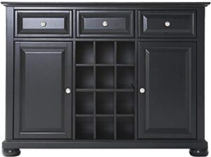 crosley furniture alexandria wine buffet/sideboard - black