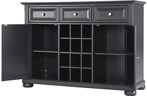 Crosley Furniture Alexandria Wine Buffet/Sideboard - Black