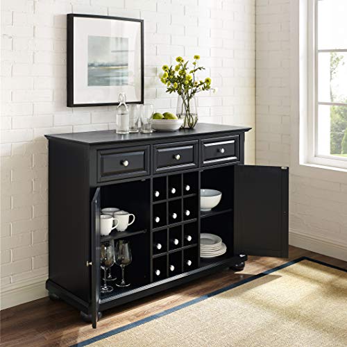 Crosley Furniture Alexandria Wine Buffet/Sideboard - Black