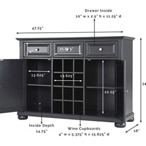 Crosley Furniture Alexandria Wine Buffet/Sideboard - Black