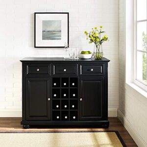 Crosley Furniture Alexandria Wine Buffet/Sideboard - Black