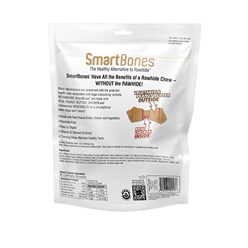 SmartBones Peanut Butter Dog Chew, Medium, 11.0 Oz , 4 pieces/pack