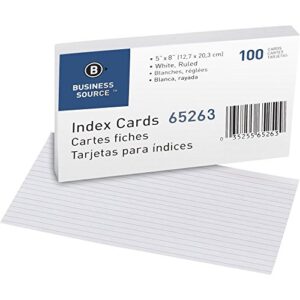 business source paper pads index card, 5"x8" (65263)