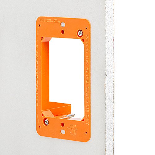 Cmple - Low Voltage Mounting Bracket 1 Gang Multipurpose Drywall Mounting Wall Plate Bracket – Single Gang