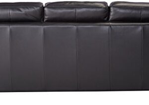 Coaster Samuel Transitional Leather Sofa, Black