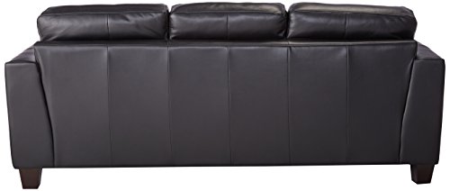 Coaster Samuel Transitional Leather Sofa, Black