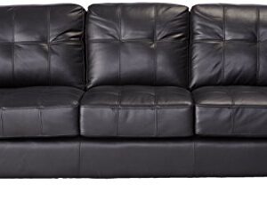 Coaster Samuel Transitional Leather Sofa, Black