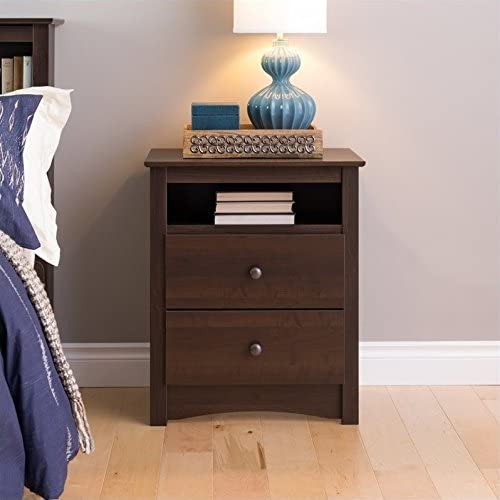 Sonoma Nightstand with Open Shelf, Espresso