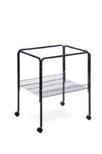 prevue pet products rolling stand with shelf, black small
