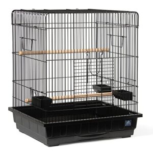 prevue hendryx square roof parrot cage, black (sp25217b/b)