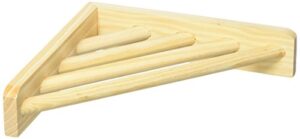prevue pet products 3300 wood corner shelf laddered platform for bird cages, 7 by 7-inch