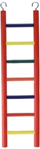 prevue pet products bpv01136 carpenter creations hardwood bird ladder with 7 rungs, 15-inch, colors vary