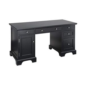 bedford black pedestal desk by home styles