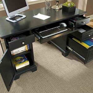 Bedford Black Pedestal Desk by Home Styles