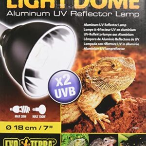 Exo Terra Light Dome, Aluminum UV Reflector Lamp for Reptile Terrariums, 5.5 Inches