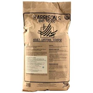harrison's bird foods adult lifetime coarse 25lb certified organic formula