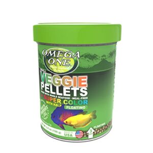 Omega One Super Color Veggie Kelp 3mm Floating Pellets, 3.5 oz Container