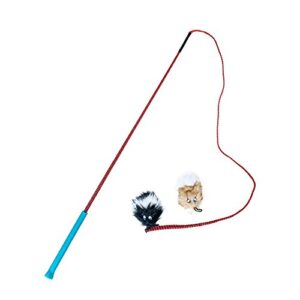 outward hound tail teaser durable dog wand with soft plush toys