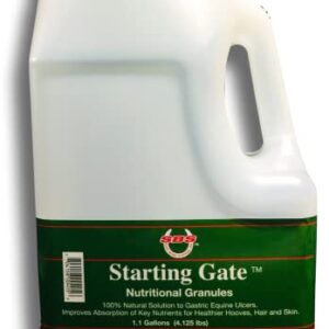 SBS Equine Starting Gate Granules for Horses | Horse calming Supplement that prevents & reverses gastric equine Ulcers | 1.1 Gallon | 3 Week Supply