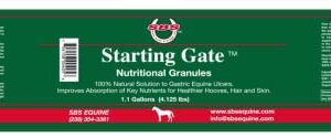 SBS Equine Starting Gate Granules for Horses | Horse calming Supplement that prevents & reverses gastric equine Ulcers | 1.1 Gallon | 3 Week Supply