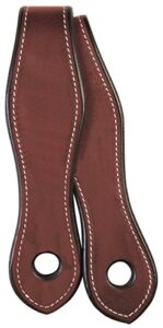 weaver leather english bridle leather slobber straps chestnut, 2" x 17"