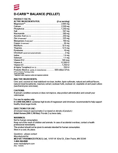 Med-Vet Pharmaceuticals D-Carb Balance (35lb) Supports Glucose Metabolism +Vitamins and Probiotics