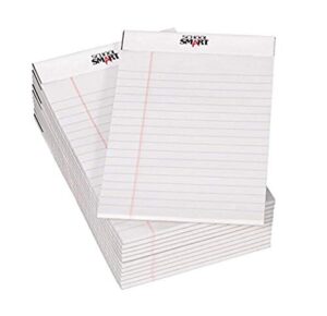 school smart junior legal pad, 5 x 8 inches, 50 sheets each, white, pack of 12 - 027445