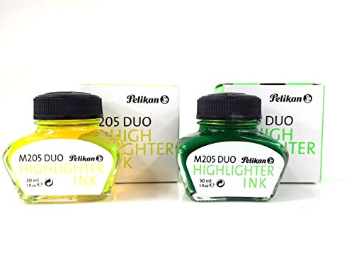 Pelikan 4001 Bottled Ink for Fountain Pens, For Pelikan M205 Classic Duo Highlighter Pen, Fluorescent Yellow, 30ml, 1 Each (344879)