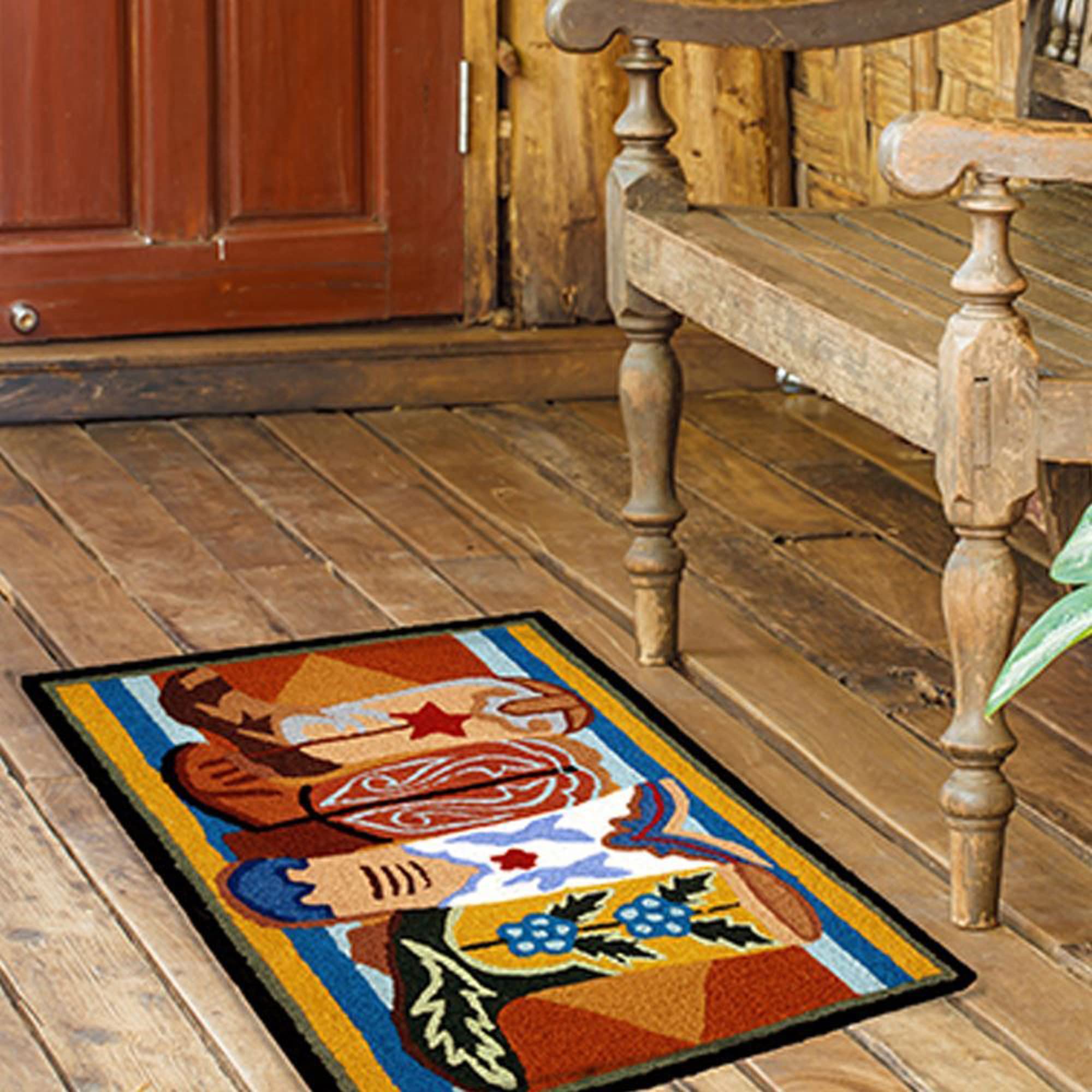 Jellybean Western Boots Accent Rug