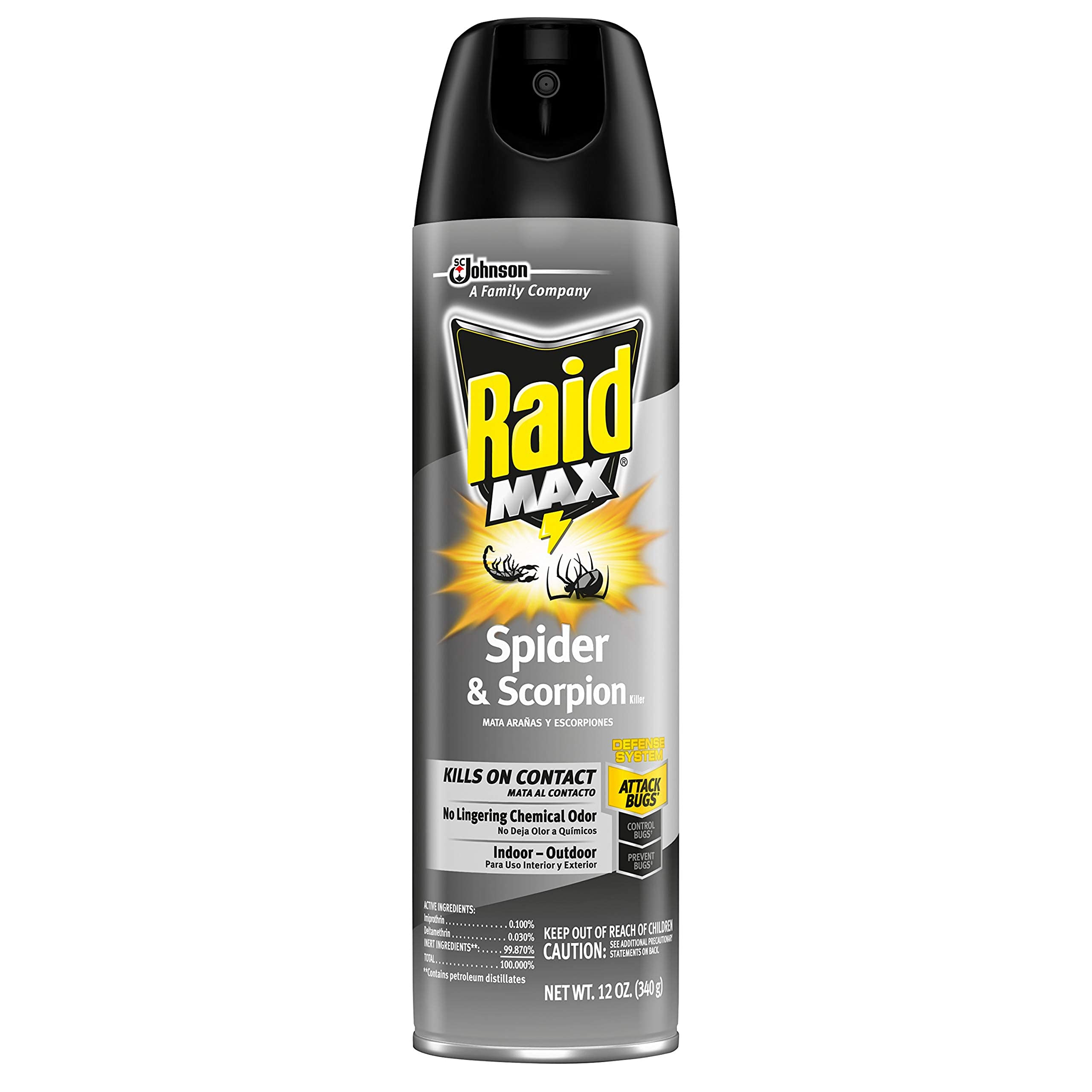 Raid Spider and Scorpion Killer, Kills spiders, scorpions, roaches, ants, Waterbugs, earwigs, 12 Oz