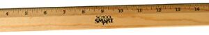 School Smart Single Beveled Metal Edge Wood Office/Desk Ruler, 18 in L X 1-1/4 in W x 1/4 in Thickness, Clear Lacquer - 081892